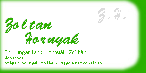 zoltan hornyak business card