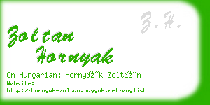 zoltan hornyak business card